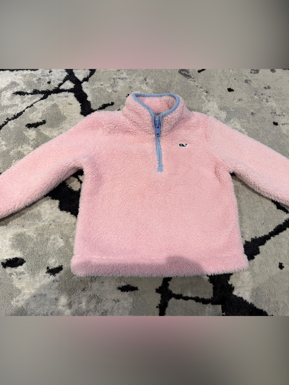 Vineyard Vines Toddler Pink Sherpa half zip size 3T